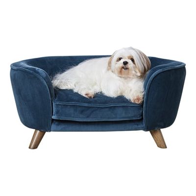 Verzaubertes Haustier Enchanted Hundekorb Sofa Romy Peacock Blau
