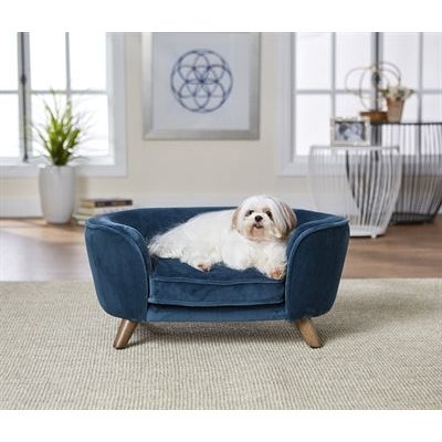 Verzaubertes Haustier Enchanted Hundekorb Sofa Romy Peacock Blau