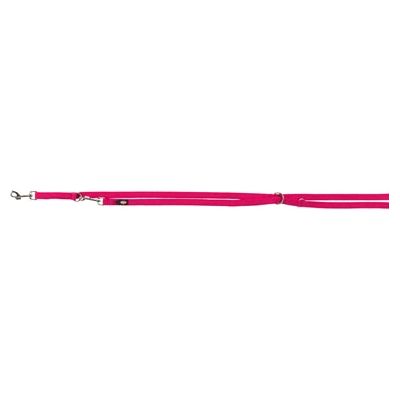 Trixie Dog -Leine Premium Doppel -stichigte verstellbare Fuchsie