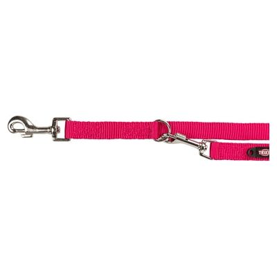 Trixie Dog -Leine Premium Doppel -stichigte verstellbare Fuchsie