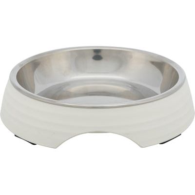 Trixie Food Bowl Katze Melamin Edelstahl weiß