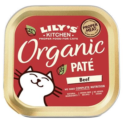 Lilys Küche Katze Bio -Rindfleischpastete