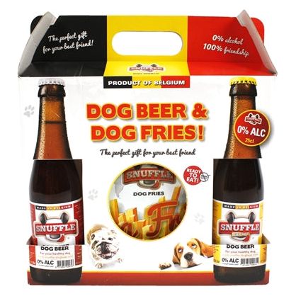 Schnupfe Geschenkbox Hundebier und Pommes