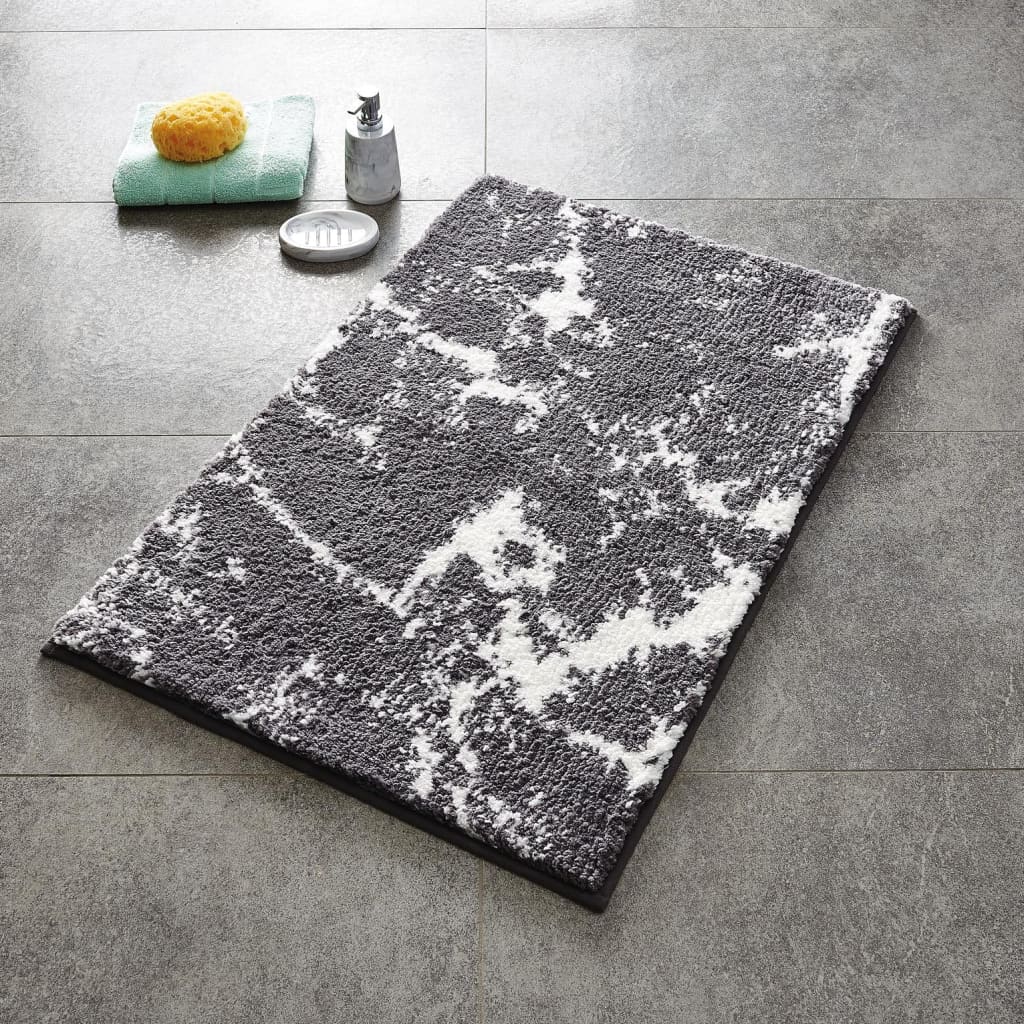 Ridder Ridder Badezimmer Matte 90x60 cm grau und weiß