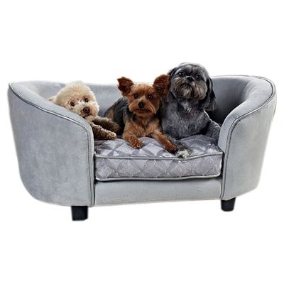 Verzaubertes Haustier Enchanted Hundekorb Sofa Konstantin silberfarben