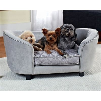 Verzaubertes Haustier Enchanted Hundekorb Sofa Konstantin silberfarben