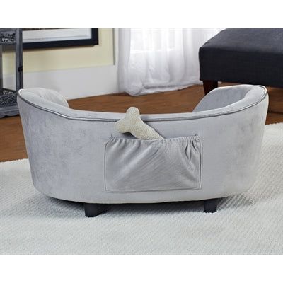 Verzaubertes Haustier Enchanted Hundekorb Sofa Konstantin silberfarben