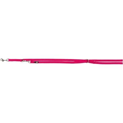 Trixie Dog -Leine Premium Doppel -stichigte verstellbare Fuchsie