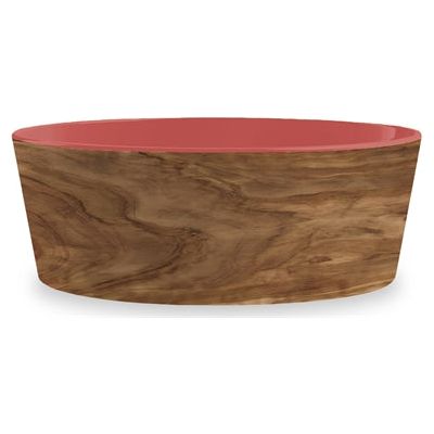 Tarhong Food Bowl Hund Olive Melamine Houtprint Sienna Pink
