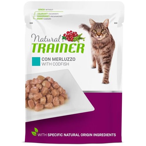 Natürliche Trainerkatze sterilisierte Kabeljau -Beutel