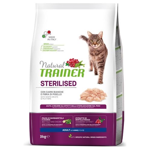 Natürliches Trainer Katze sterilisiertes weißes Fleisch sterilisiert