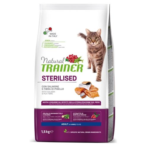 Natürlicher Trainerkatze sterilisierte Lachs
