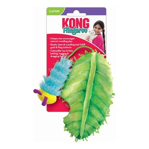 Kong Flingaroo Raupe mit Blatt mit Katzenminze