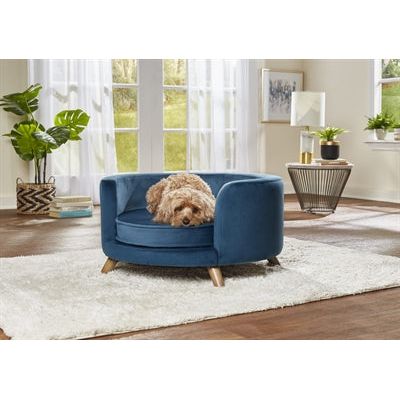 Verzaubertes Haustier Enchanted Hundekorb Sofa Rosie Peacock Blau