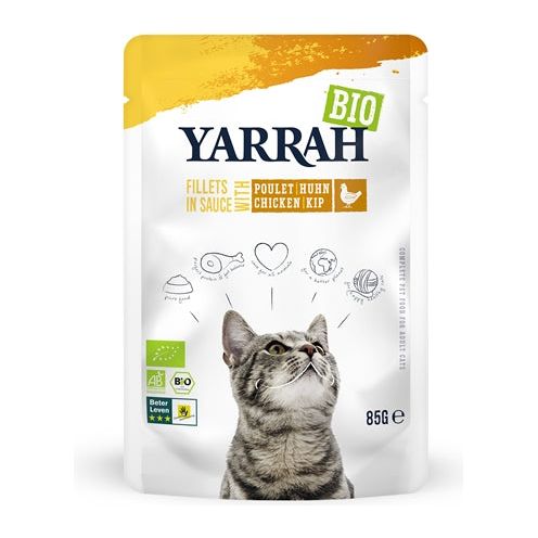 Yarrah Katze Bio -Filets mit Hühnchen in Sauce