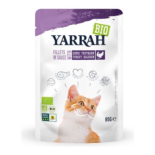 Yarrah Katze Bio -Filets mit Truthahn in Sauce