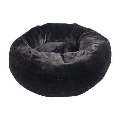 Foeiii Hundekorb gemütlich Plüsch entspannen Donut schwarz