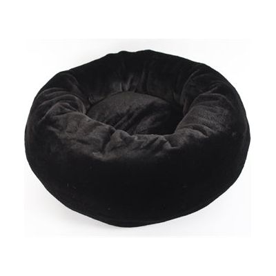 Foeiii Hundekorb gemütlich Plüsch entspannen Donut schwarz
