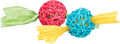 Trixie setzte Rattankugeln mit Papierbandsorti