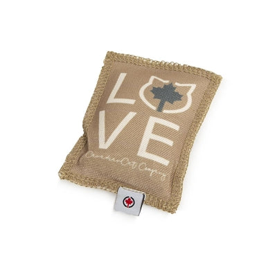 Canadiancat Company Canadian Cat Play Kissen Liebe mit Catnip Grey Beige
