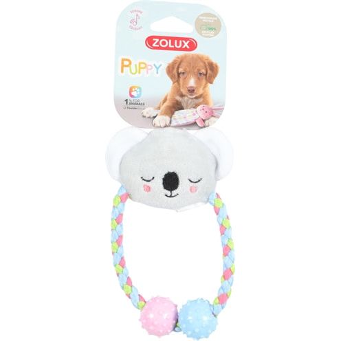 Zolux Welpe Tiny Plüsch Koala mit Seilgrau