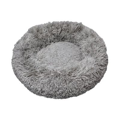 Foeiii Hundekorb Zenji entspannen Donut hellgrau