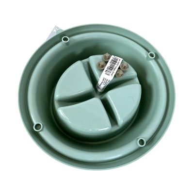 Glückliches Haustier verrückt nach Haustieren, die Eimer Adagio Slow Feeder Sage Green füttern