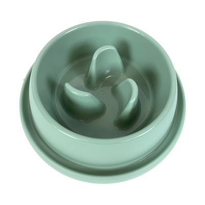 Glückliches Haustier verrückt nach Haustieren, die Eimer Adagio Slow Feeder Sage Green füttern