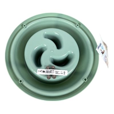 Glückliches Haustier verrückt nach Haustieren, die Eimer Adagio Slow Feeder Sage Green füttern