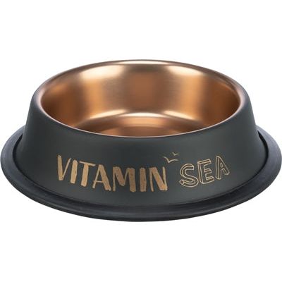 Trixie Be Nordic Feed Water Bin Edelstahl Gummi -Schwarz Bronze