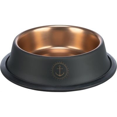 Trixie Be Nordic Feed Water Bin Edelstahl Gummi -Schwarz Bronze