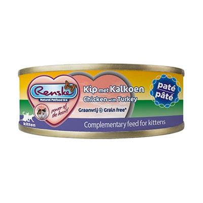 Renske frisches Fleischmahlzeit Kätzchen Pate Chicken Truthahn