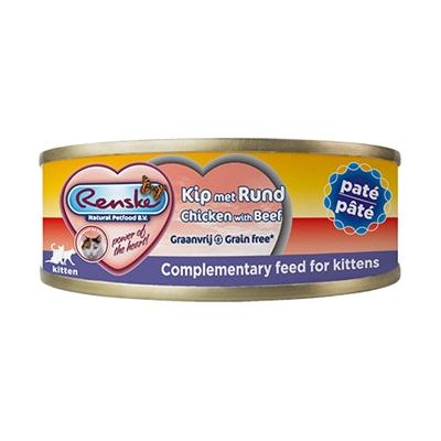 Renske frisches Fleischmahlzeit Kätzchen Pate Chicken Rindfleisch