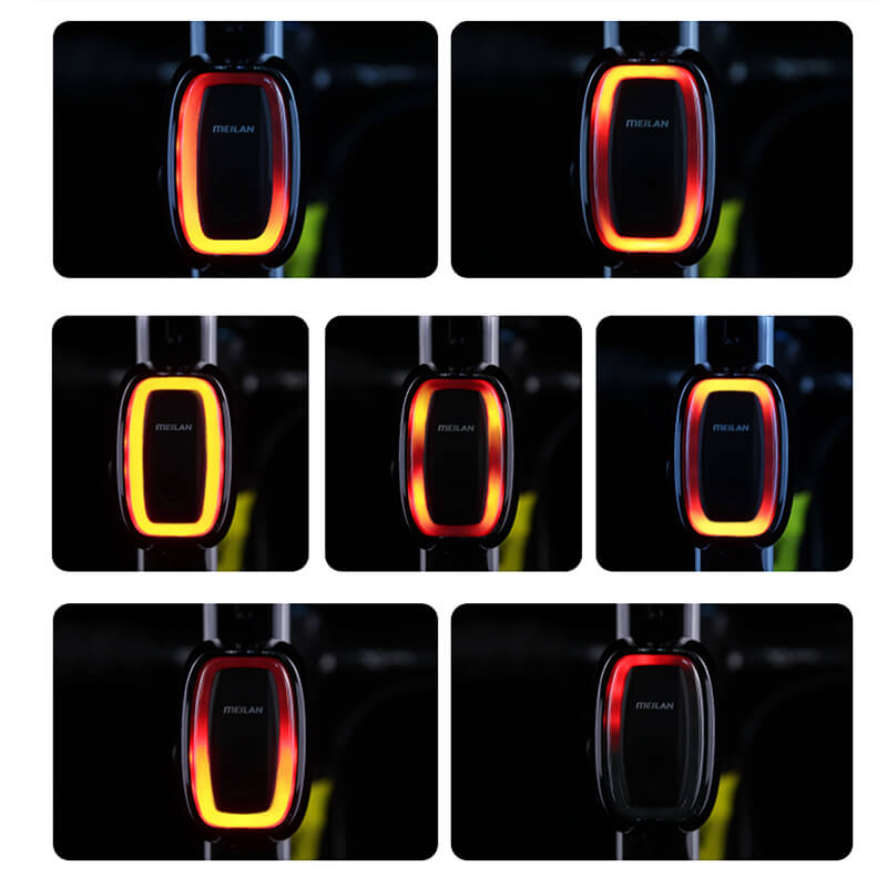Meilan Rücklicht mit Bremslicht USB 25 Lux X6