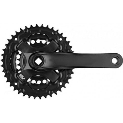 Samox Kurbelgarnitur 152 mm dreifach 42 32 22 t matt schwarz - 4 mm