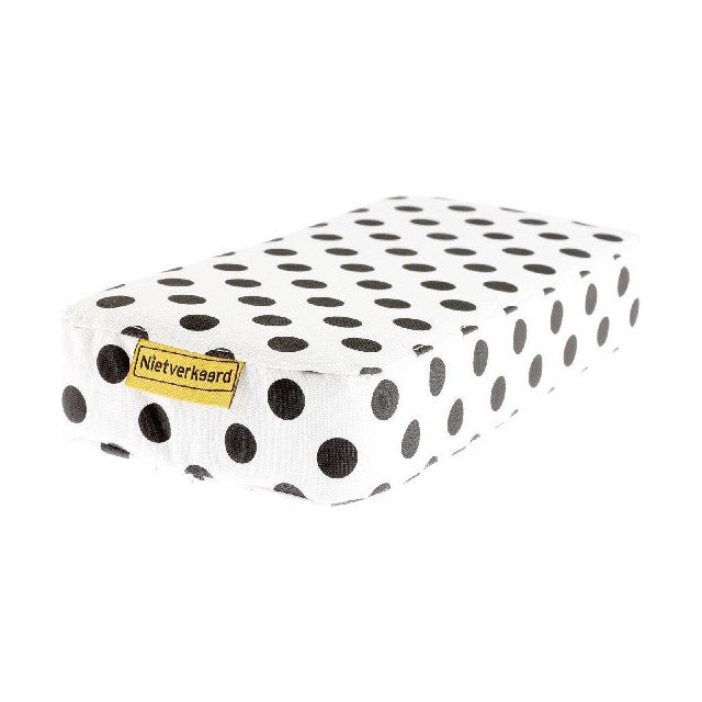 Niet Verkeerd Gepäckträgerkissen weiß 32x15x5cm, Dots (passend zu Klingelartikel 3332)