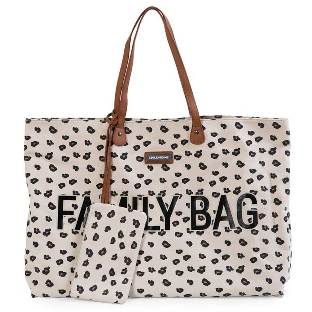 Childhome Childhome Care Bag Family Bag Leopardenmotiv Leinwand