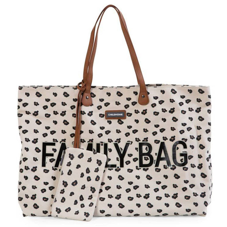 Childhome Childhome Care Bag Family Bag Leopardenmotiv Leinwand