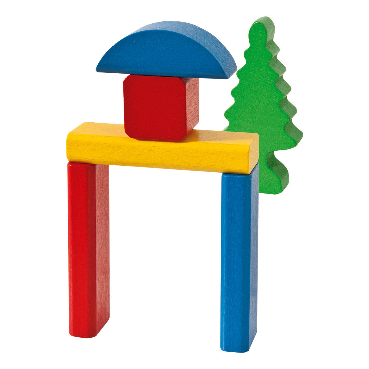 Eichhorn -Holzblöcke mit Fahrzeugen, 50dlg.