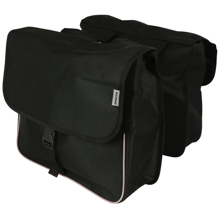 Edge Doppelte Fahrradtasche Basic Shopper 32 Liter 32 x 38 x 13cm (2x) schwarz