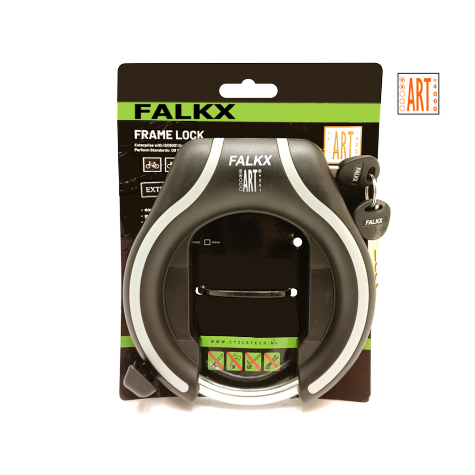 Falkx Falkx Securitas Ringlsot, Schwarzgrau, Kunst **, Loch für die Einsiegkette