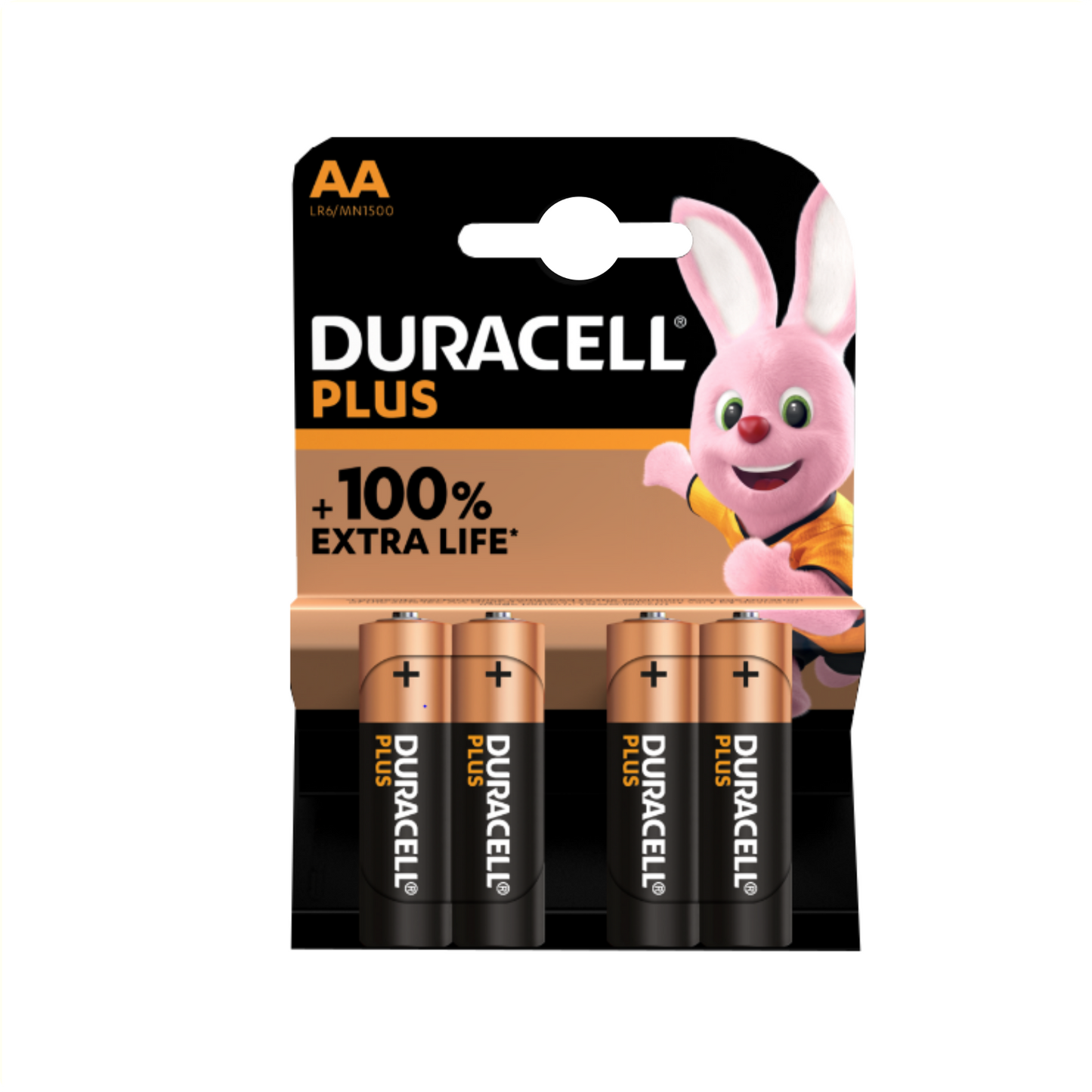 Duracell Plus AA Batterien Alkaline, 4 Stück (Hängeverpackung)