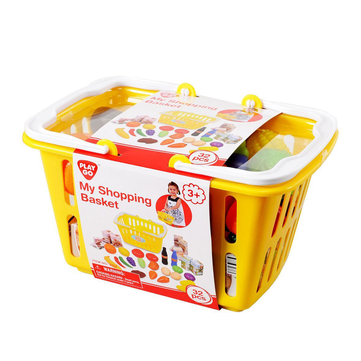 Mit Lebensmitteln Korb spielen