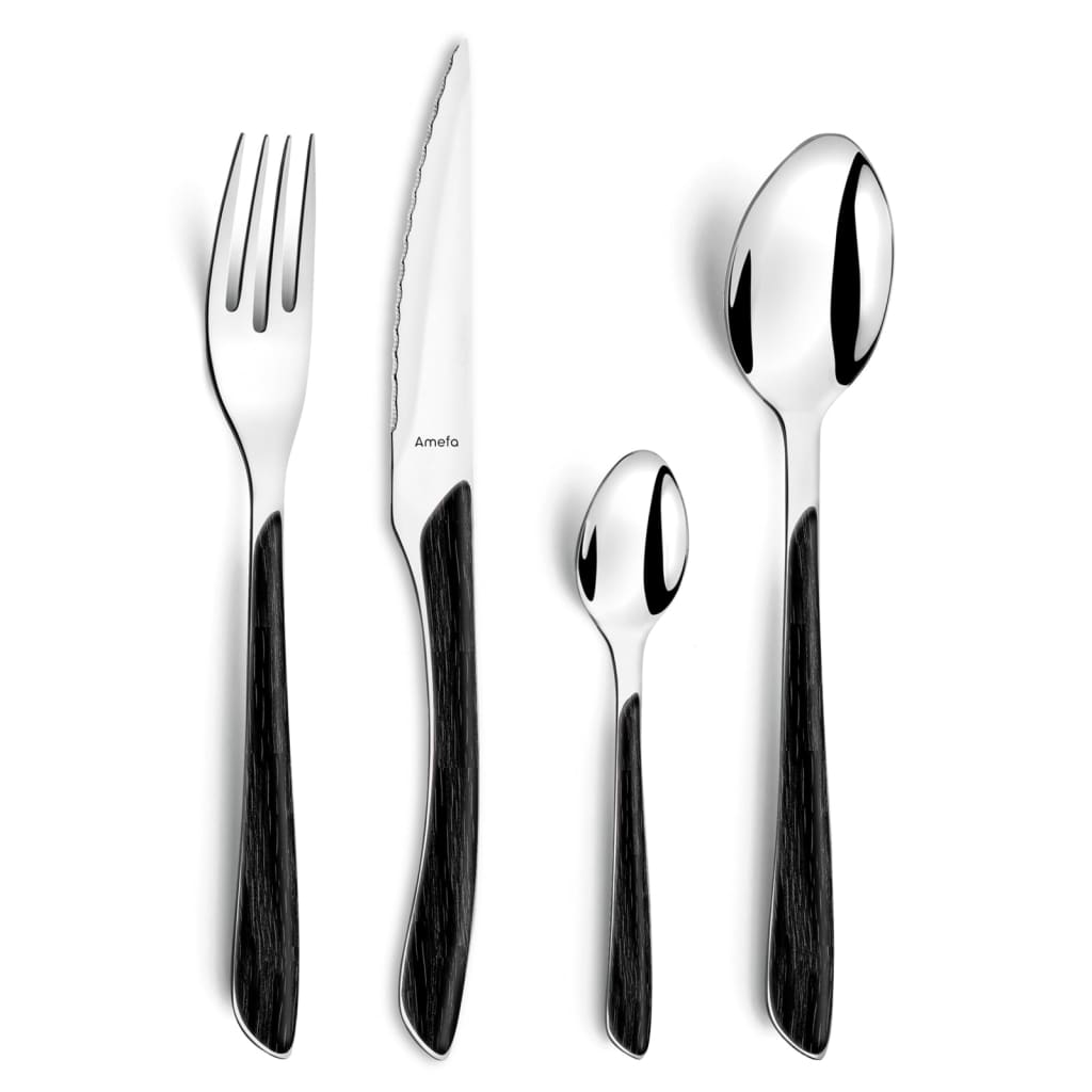 AMEFA AMEFA 16-teilige Besteckset Eclat Nature Schwarzes Holz