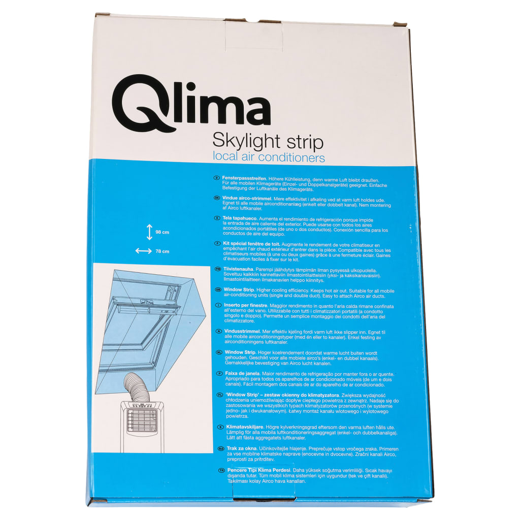 Qlima Qlima Fenstermontage -Set WKR 01 für tragbare Klimaanlagen Grau