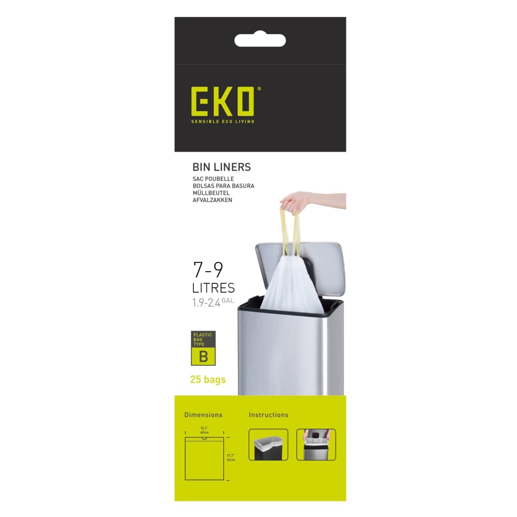 Eko Eko Müllsack Set B 24x25 ST 7-9 L Weiß