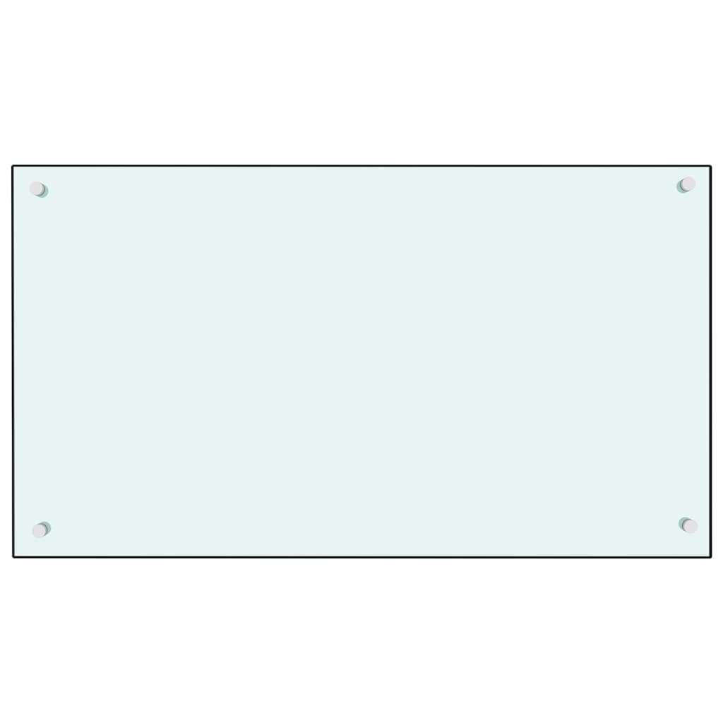 VIDAXL -Scheinsbildschirm Küche 90x50 cm gehärtetes Glas weiß