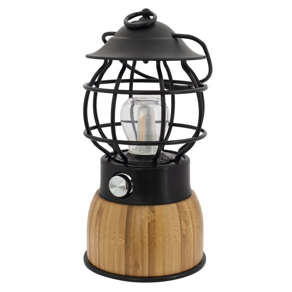 Eurotrail Camping Lampe Brise LED Bambus schwarz