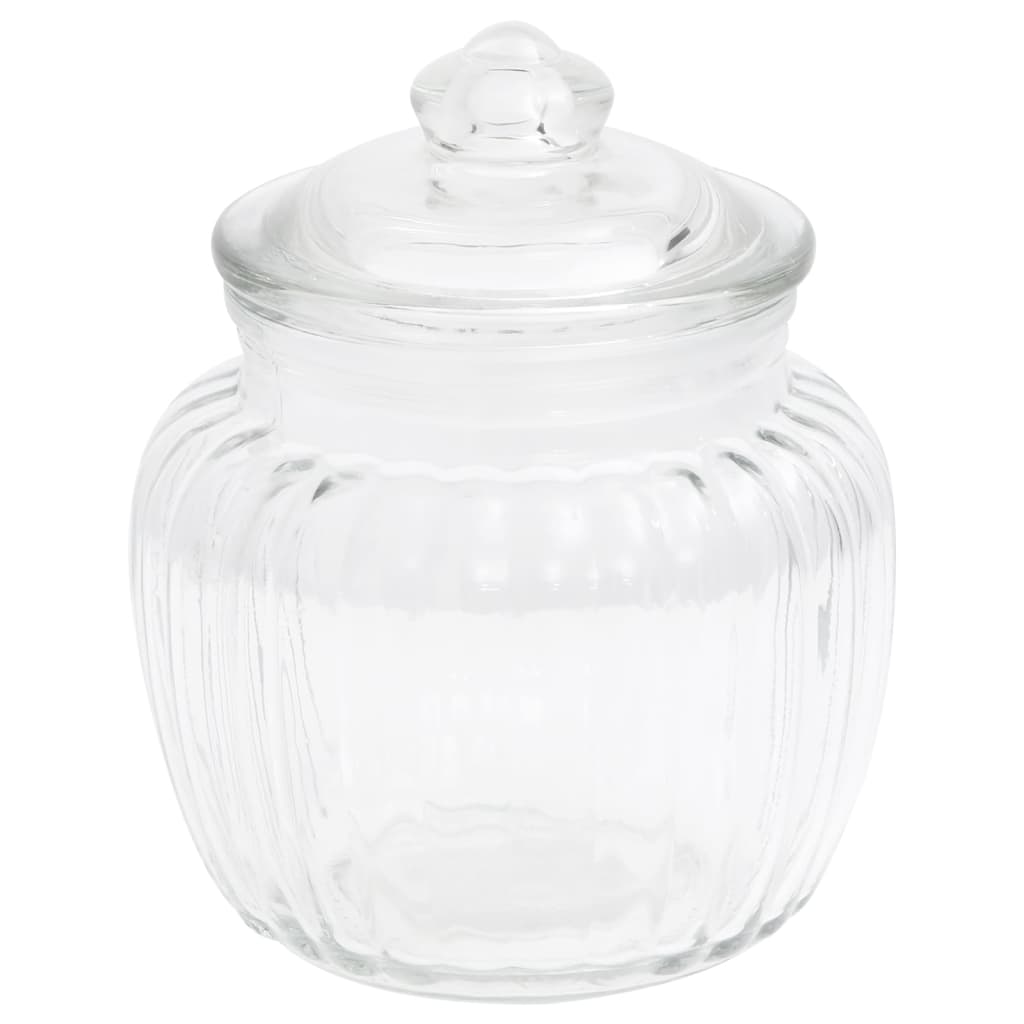 Vidaxl -Aufbewahrungstöpfe 6 ST 500 ml Glas