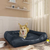 Vidaxl Hundkorb 80x68x23 cm künstliches Leder dunkelblau